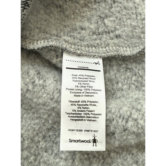 Smartwool Jacket Women’s L Gray Hudson Trail Full Zip Hoodie Sweater Wool Blend - Picture 7 of 9